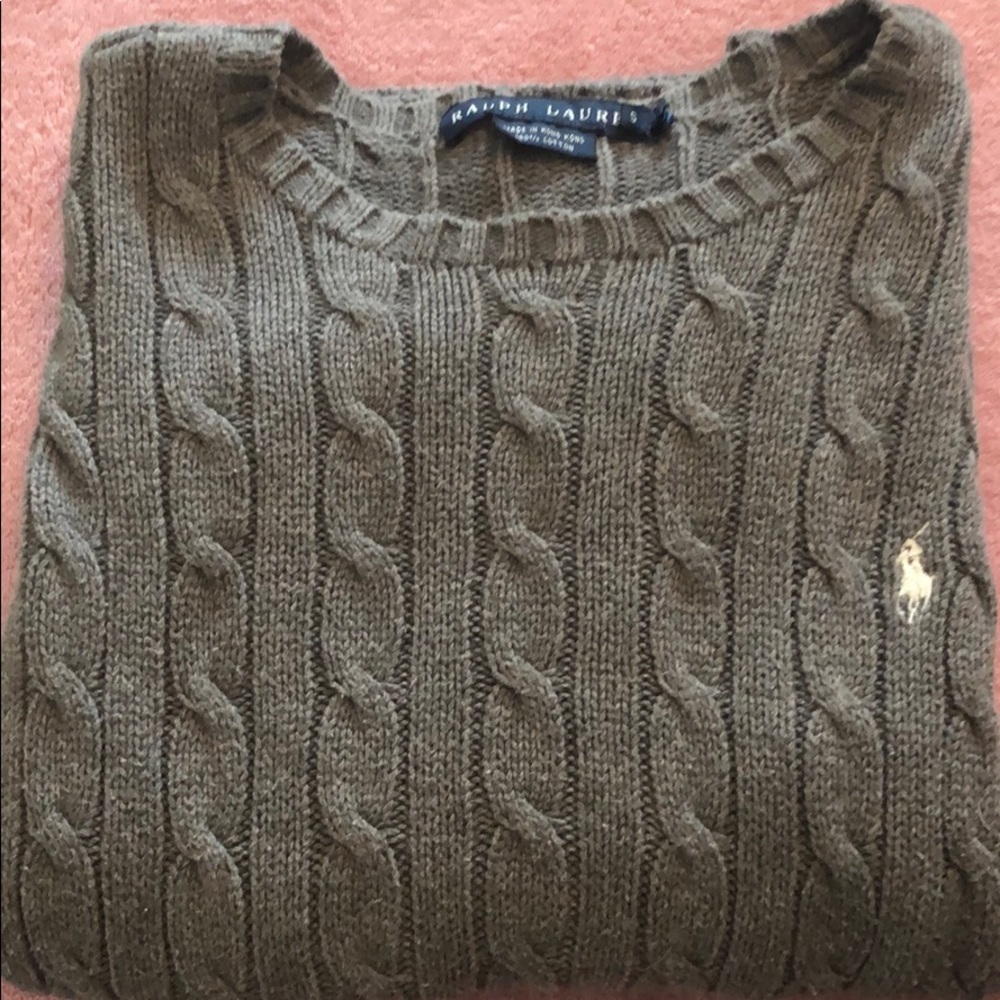 Ralph Lauren Crew Neck Cable Sweater